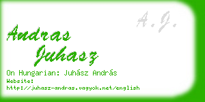 andras juhasz business card